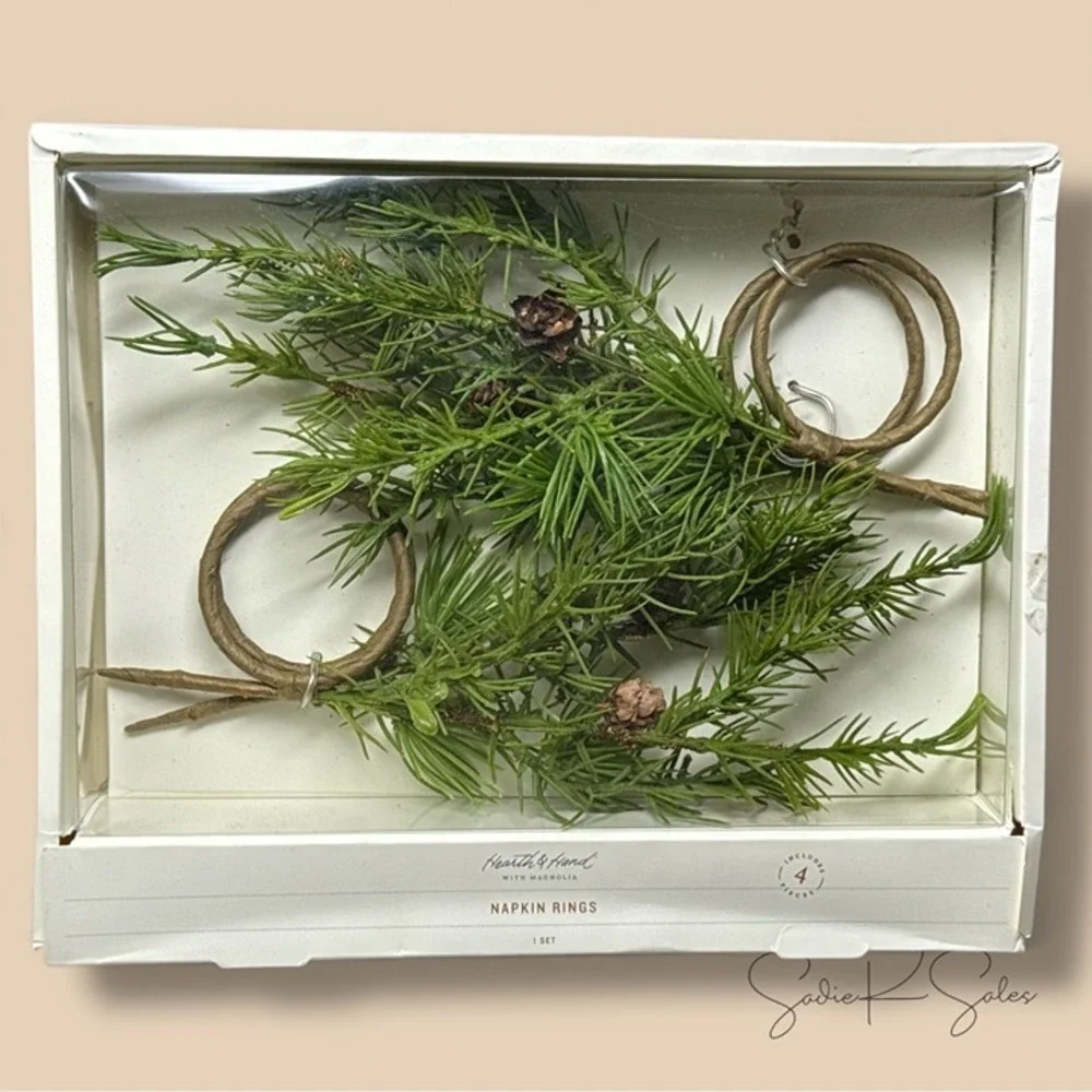Greenery Napkin Rings (Set of 4) – Hearth & Hand Magnolia, Target 2018 Christmas